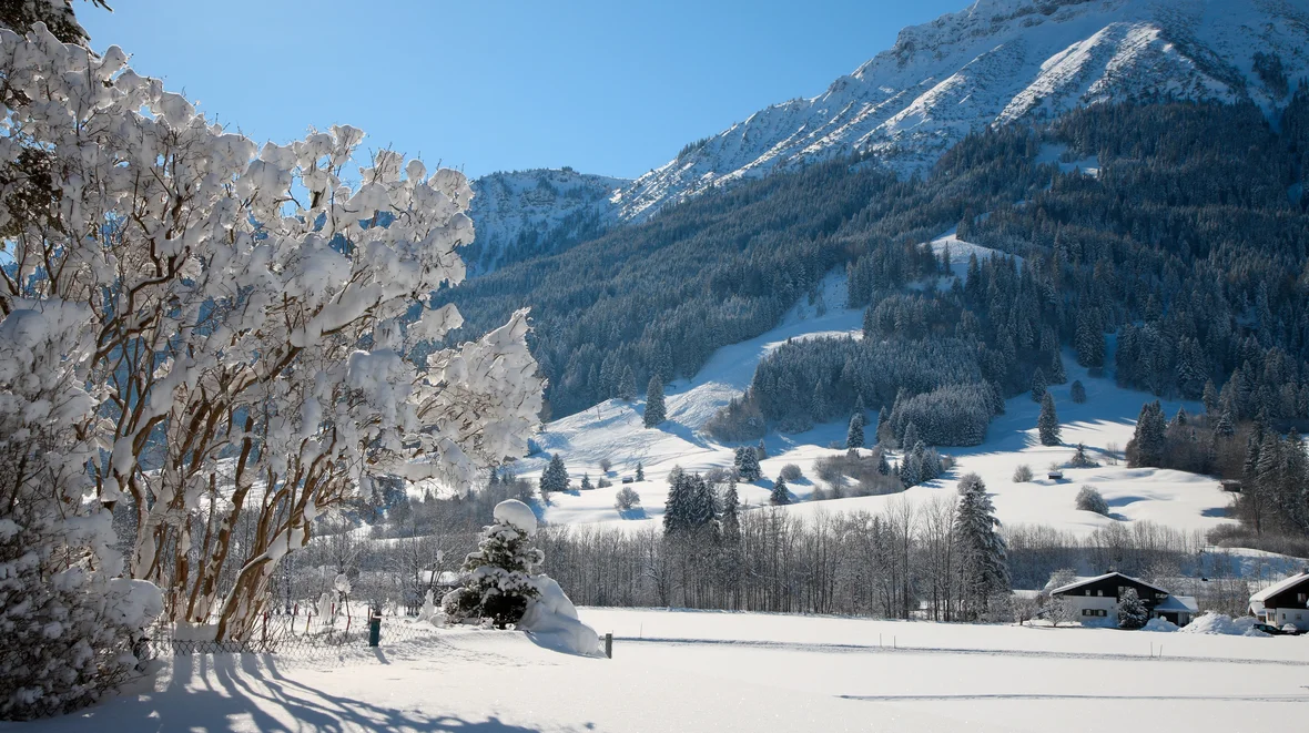 Eine zauberhafte Schneelandschaft in Pfronten-Steinach.